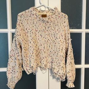 POL Multicolor Speckled Knit Sweater